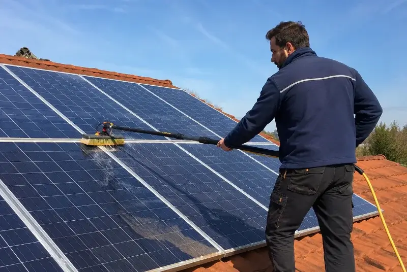 Nettoyage et entretien de panneaux solaires à Plazac